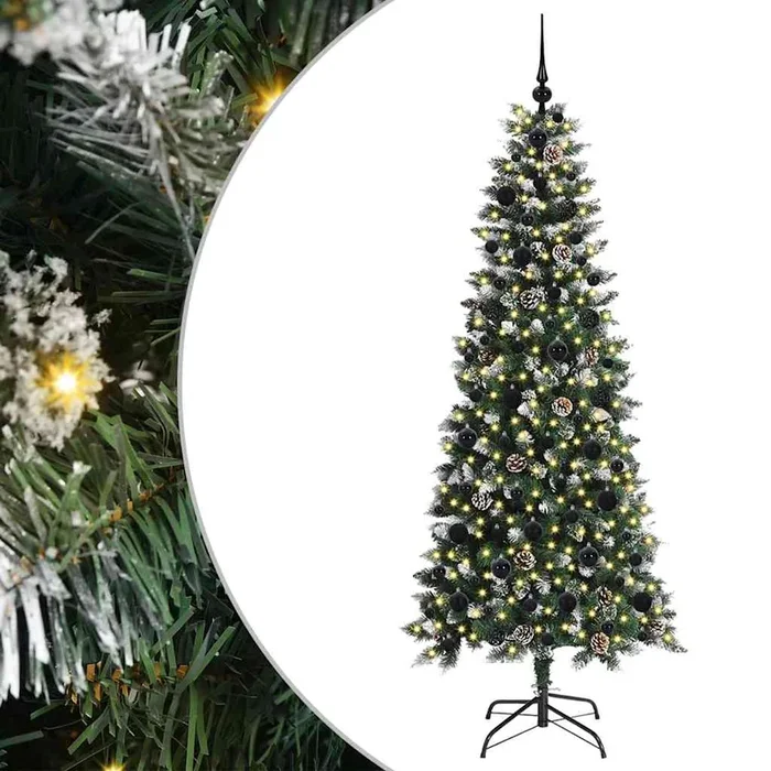 vidaXL Árbol de Navidad artificial con 300 LED Verde 76 x 76 x 180 cm (4)