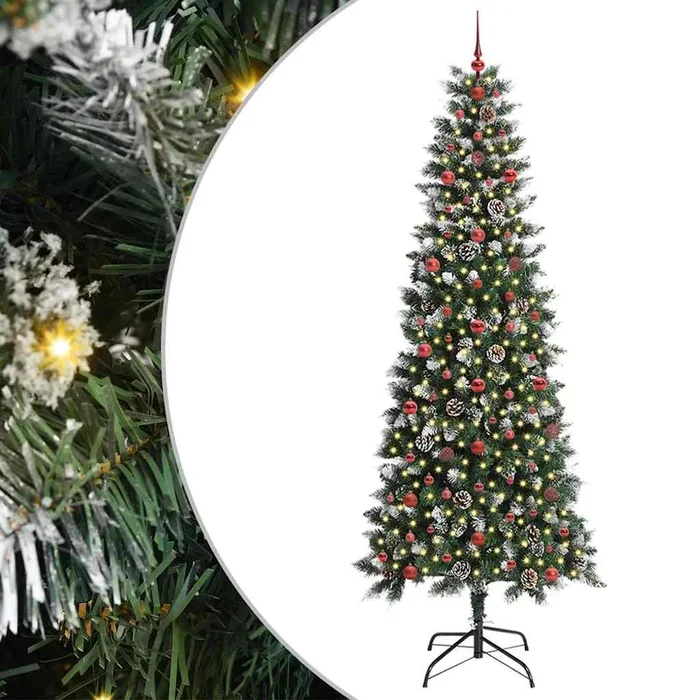 vidaXL Árbol de Navidad artificial con 300 LED Verde 96 x 96 x 240 cm (2)