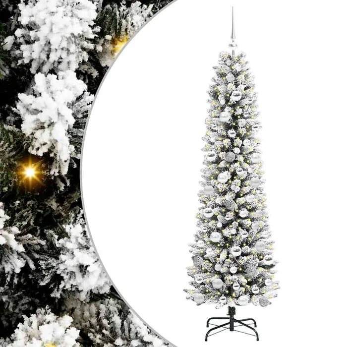 vidaXL Árbol de Navidad artificial con 300 LED verde y 180 cm (6)
