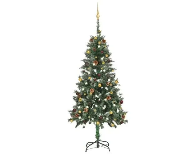 vidaXL árbol de navidad artificial con luces LED y bolas 150 cm | Brico Depôt Spedizione Espresso
