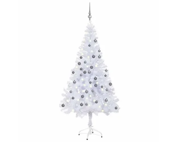 vidaXL árbol de navidad artificial con luces y bolas 620 ramas 180 cm | Brico Depôt Promo Stagionale