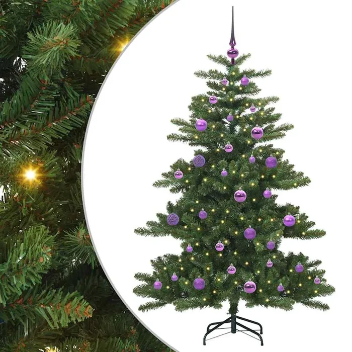 vidaXL Árbol de Navidad artificial con ramas articuladas 150 cm PVC (20)