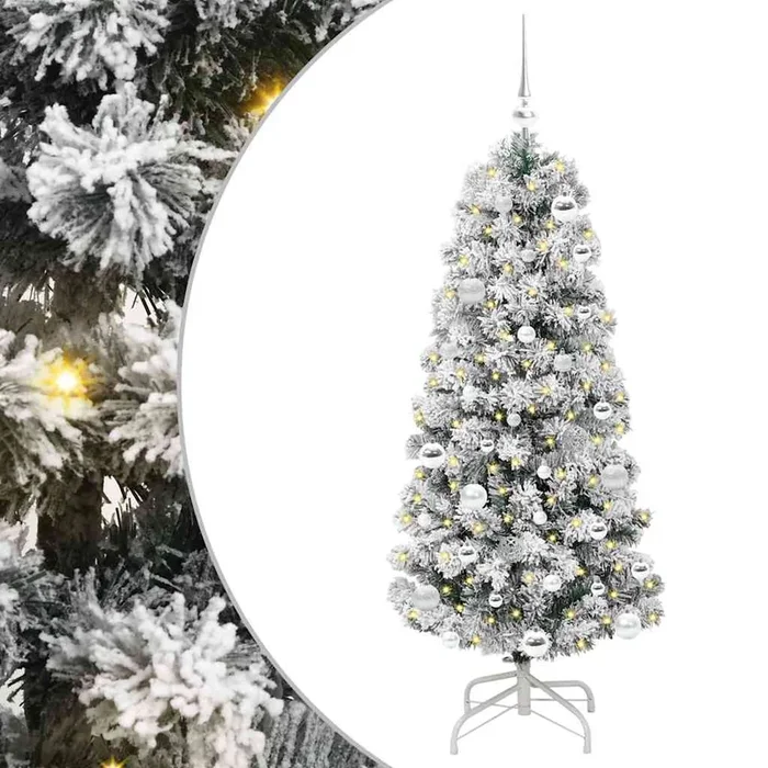 vidaXL Árbol de Navidad artificial con ramas articuladas 150 cm PVC (6)