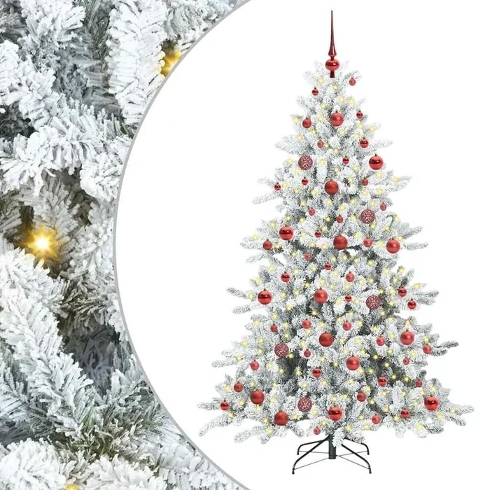 vidaXL Árbol de Navidad artificial con ramas articuladas 180 cm PVC (16)