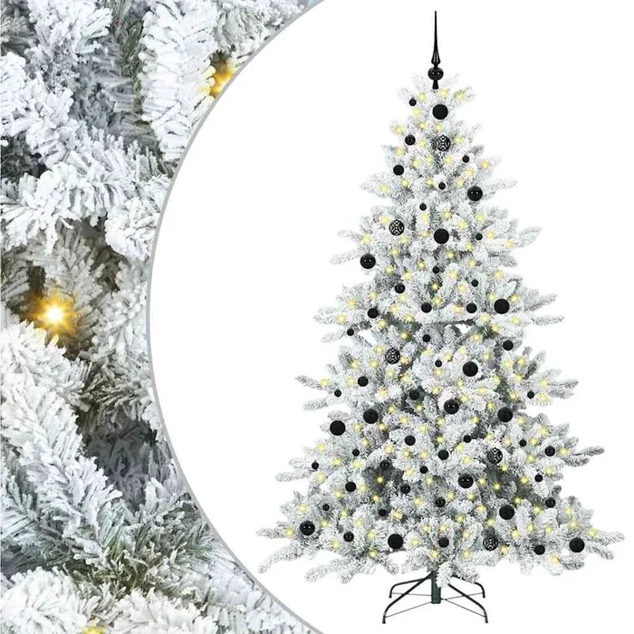 vidaXL Árbol de Navidad artificial con ramas articuladas 210 cm PVC (11)