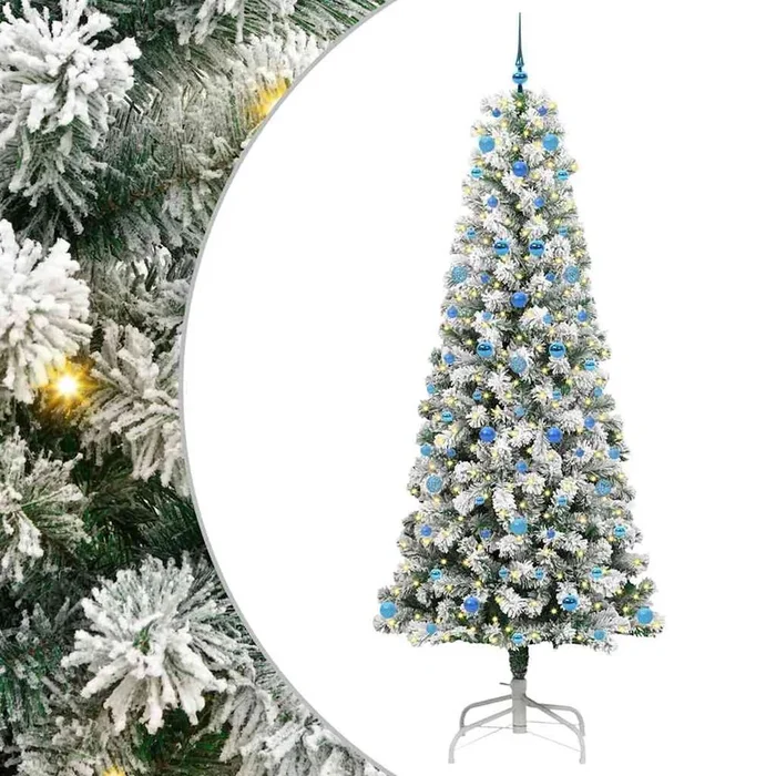 vidaXL Árbol de Navidad artificial con ramas articuladas 240 cm (10)
