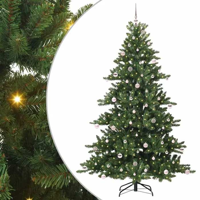 vidaXL Árbol de Navidad artificial con ramas articuladas 240 cm PVC (10)