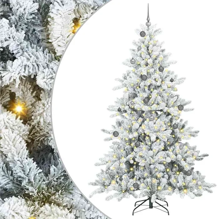 vidaXL Árbol de Navidad artificial con ramas articuladas 240 cm PVC (7)