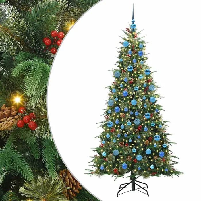 vidaXL Árbol de Navidad artificial con ramas articuladas Verde 180 cm (29)