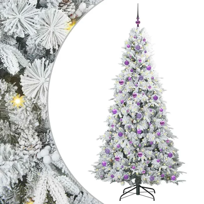 vidaXL Árbol de Navidad artificial con ramas articuladas Verde 210 cm (36)