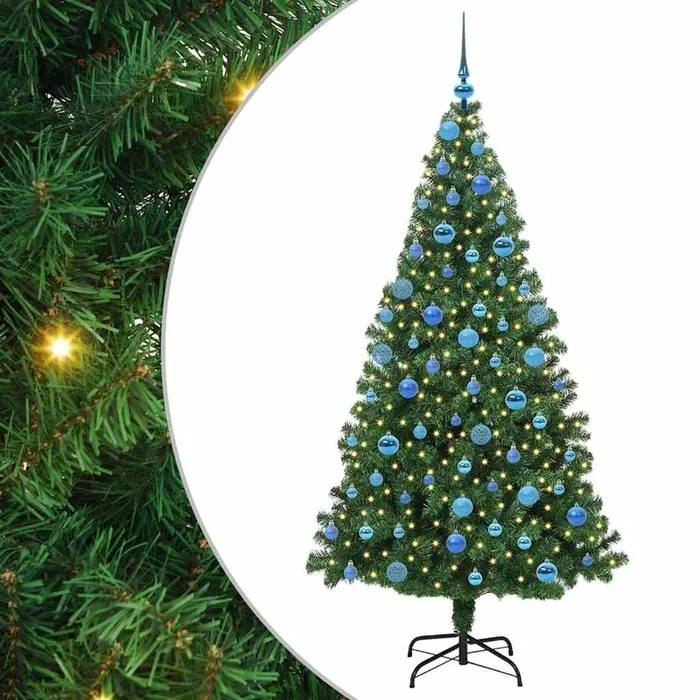 vidaXL Árbol de Navidad Artificial Preiluminado al Revés con Juego de Bolas