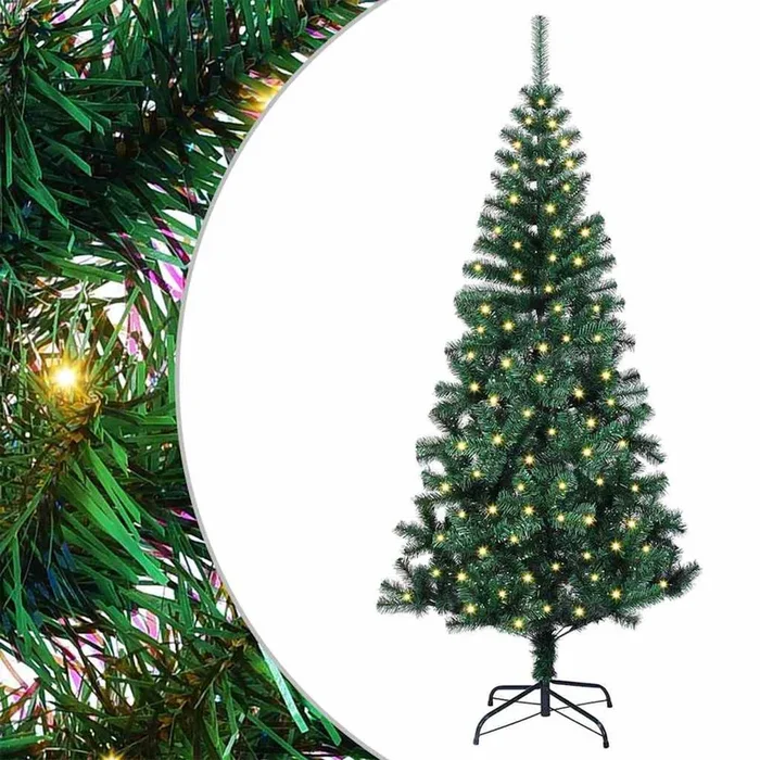 vidaXL Árbol de Navidad Artificial Preiluminado Verde 120 cm