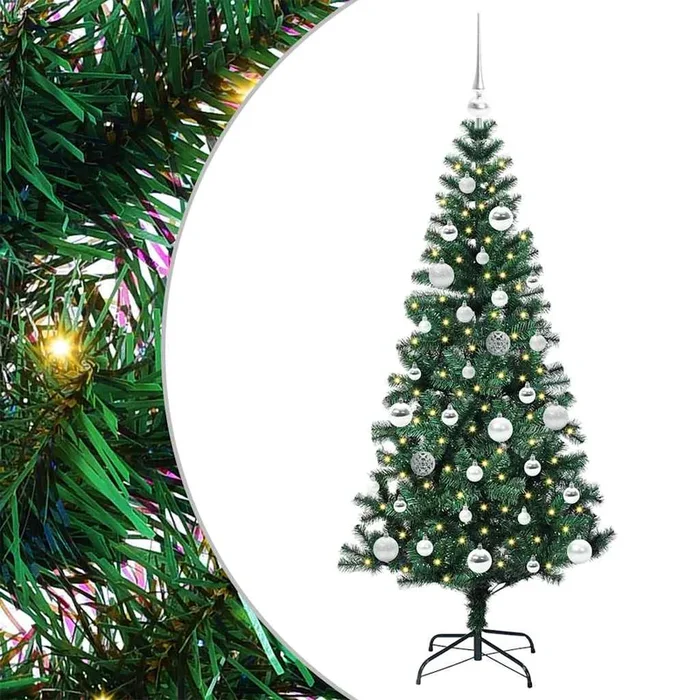 vidaXL Árbol de Navidad Artificial Preiluminado Verde 150 cm (10)