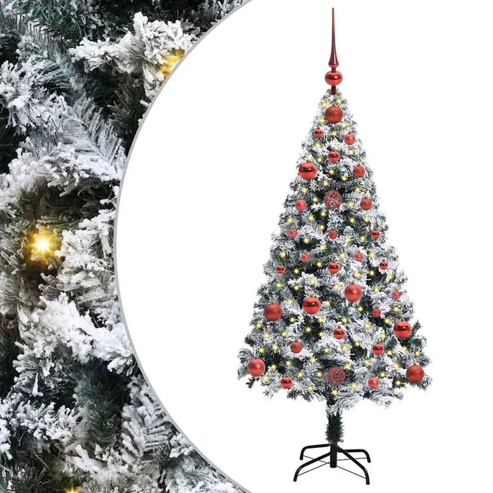 vidaXL Árbol de Navidad artificial Verde 120 cm PVC y Acero y Plástico (15)