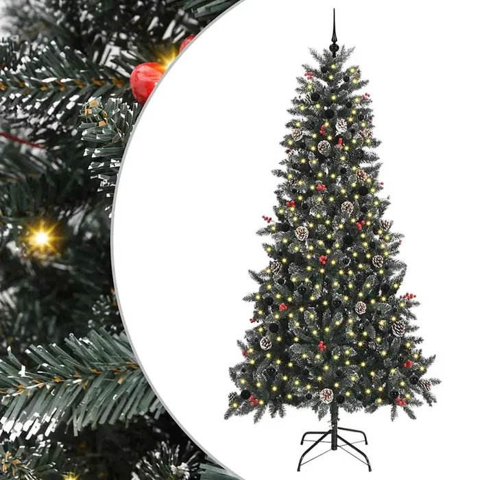 vidaXL Árbol de Navidad artificial Verde 129.5 x 129.5 x 240 cm (8)