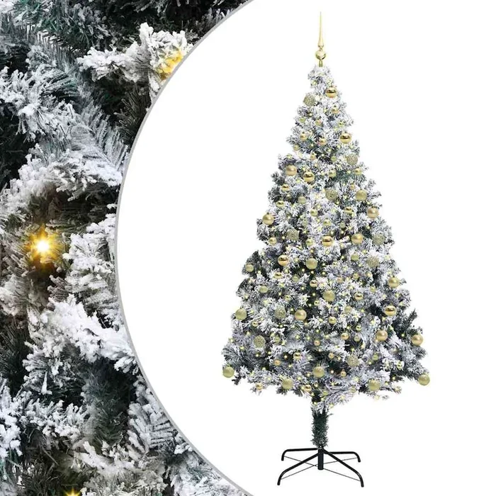 vidaXL Árbol de Navidad artificial Verde 180 cm PVC y Acero y Plástico (15)