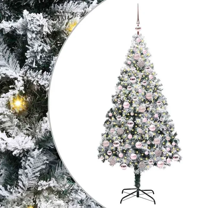 vidaXL Árbol de Navidad artificial Verde 180 cm PVC y Acero y Plástico (18)