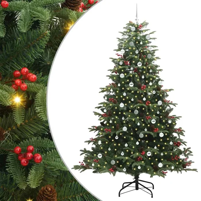 vidaXL Árbol de Navidad artificial Verde 240 cm PVC, Metal y Plástico (7)
