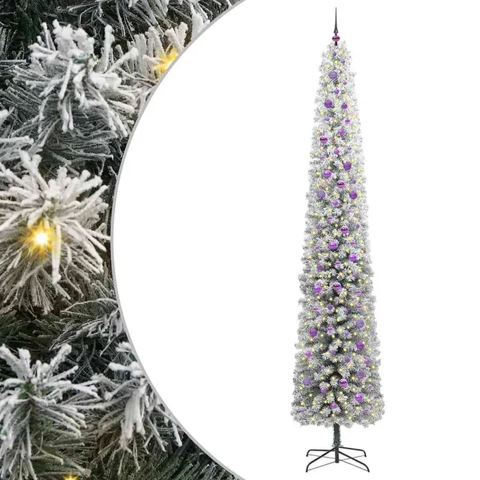 vidaXL Árbol de Navidad artificial Verde 300 cm PVC, Acero y Plástico (17)