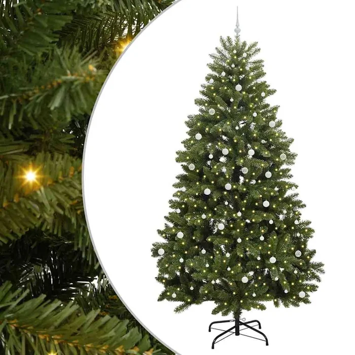 vidaXL Árbol de Navidad artificial Verde 300 cm PVC y Metal (8)