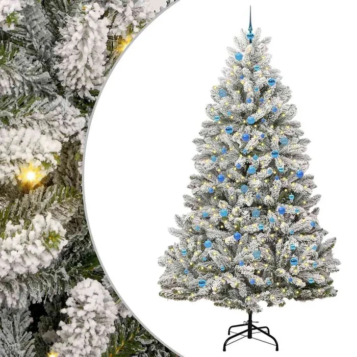 vidaXL Árbol de Navidad artificial Verde y 240 cm PVC y Metal