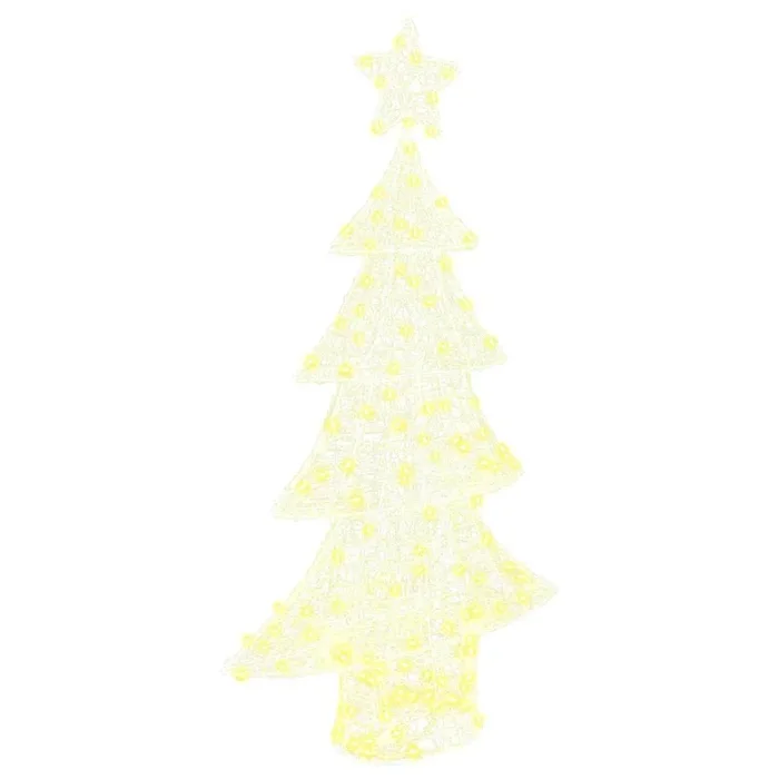 vidaXL Árbol de Navidad con 160 LED cálido 150 cm Acrílico