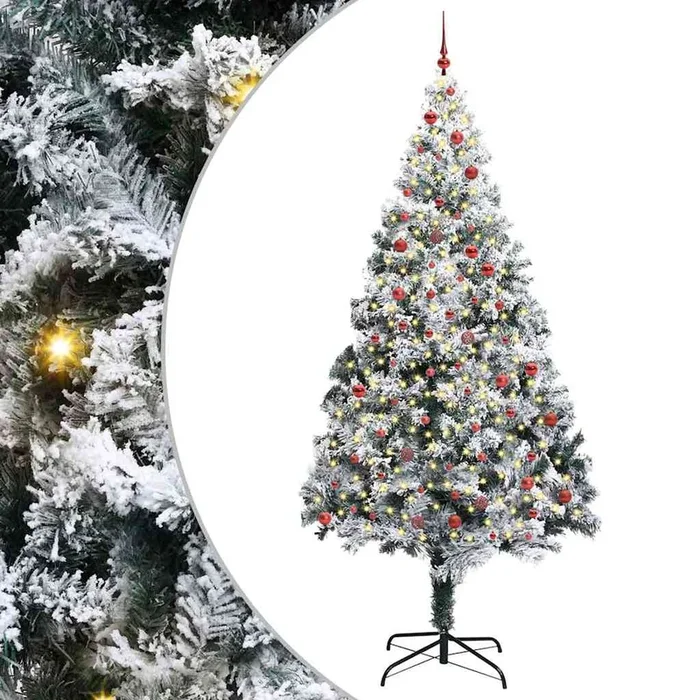 vidaXL Árbol de Navidad con luces de cuerda decorativa 300 cm PVC (4)