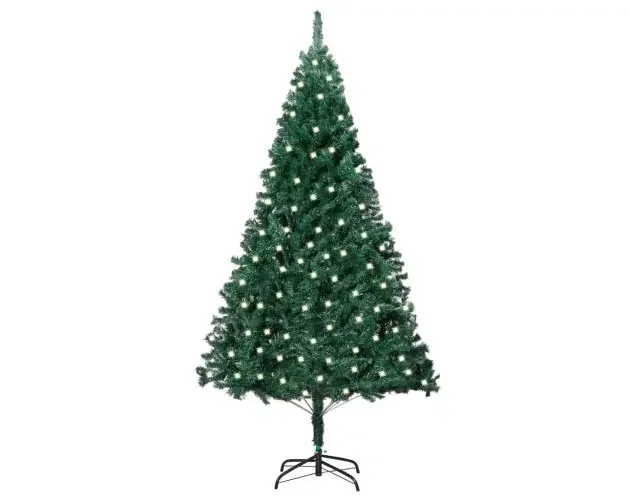 vidaXL árbol de navidad con luces y ramas gruesas verde 240 cm | Brico Depôt Promo Stagionale
