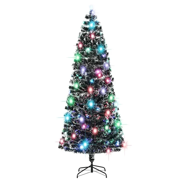 vidaXL Árbol de Navidad con luces y soporte fibra óptica 240 cm