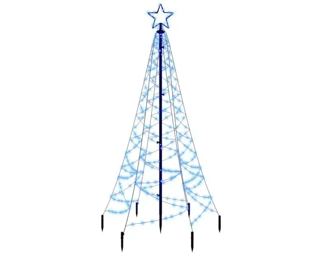 vidaXL árbol de navidad con pincho 200 LED azul 180 cm | Brico Depôt Occasione Imperdibile