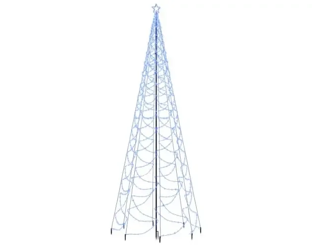 vidaXL árbol de navidad con poste de metal 1400 LEDs azul 5 m | Brico Depôt Fatto A Mano