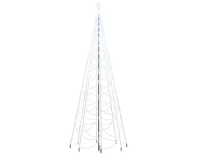 vidaXL árbol de navidad con poste de metal 1400 LEDs blanco frío 5 m | Brico Depôt Promo Stagionale
