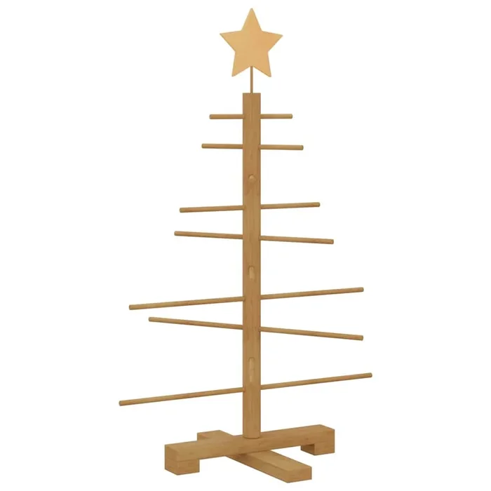 vidaXL Árbol de Navidad de madera de adorno madera maciza pino 75 cm