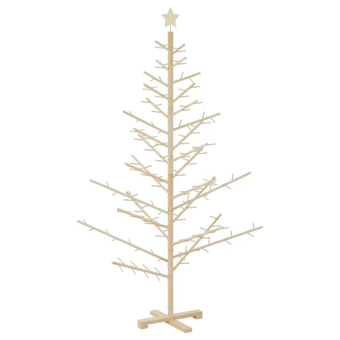 vidaXL Árbol de Navidad de madera Natural 180 cm Madera maciza de pino
