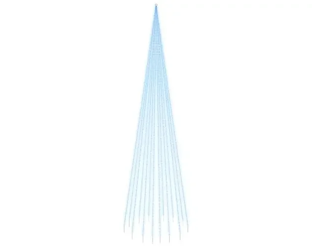 vidaXL árbol de navidad en asta de bandera 1134 LED azul 800 cm | Brico Depôt Economico