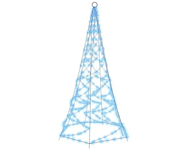 vidaXL árbol de navidad en asta de bandera 200 LED azul 180 cm | Brico Depôt Occasione