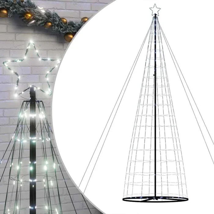 vidaXL Árbol de Navidad LED 1534 LEDs blanco frío 503 cm