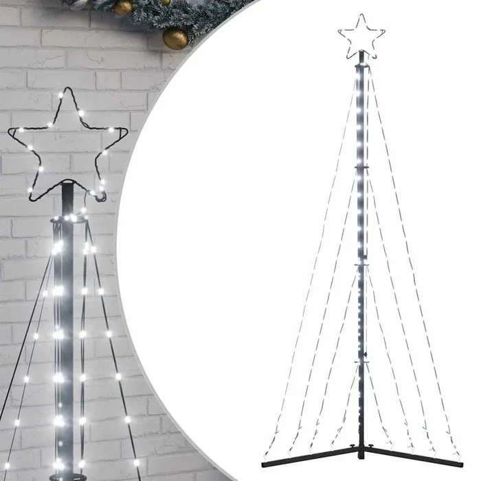 vidaXL Árbol de Navidad LED 339 LEDs blanco frío 187 cm