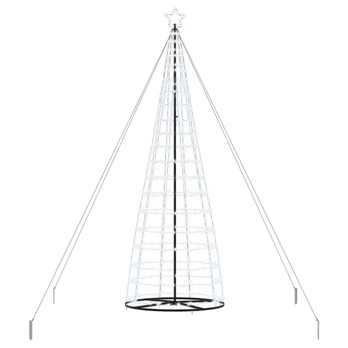 vidaXL Árbol de Navidad LED con 800 LED con soporte Frío 400 cm Hierro