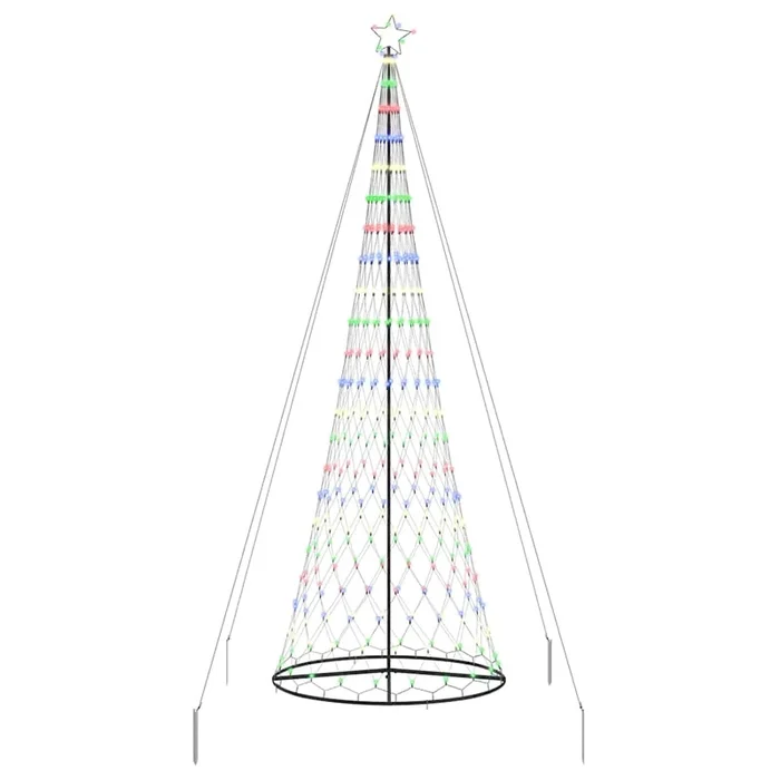 vidaXL Árbol de Navidad LED Multicolor 138.5 x 138.5 x 399 cm Metal