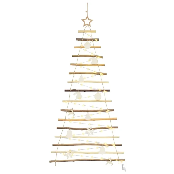 vidaXL Árbol de Navidad Natural 150 cm madera maciza de fresno
