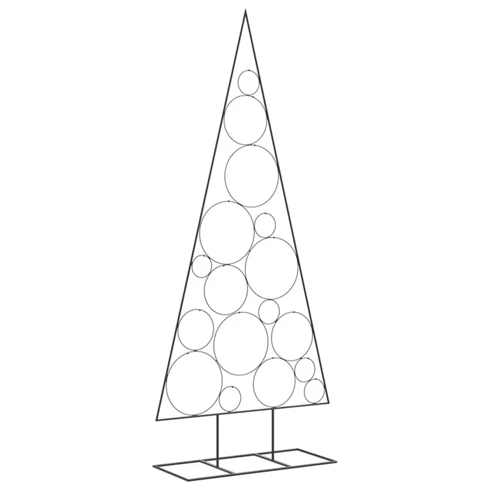 vidaXL Árbol de Navidad para decoración metal negro 180 cm (4)