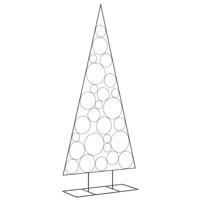 vidaXL Árbol de Navidad para decoración metal negro 210 cm (4)