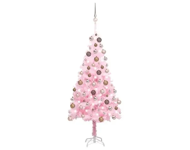 vidaXL árbol de navidad preiluminado con luces y bolas rosa 150 cm | Brico Depôt Ultimissimo Modello