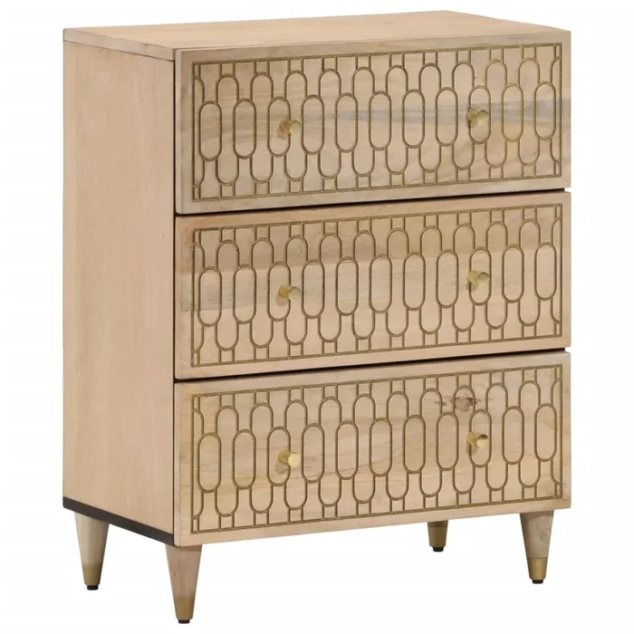 vidaXL Armario auxiliar madera maciza de mango 60x33x75 cm (8)