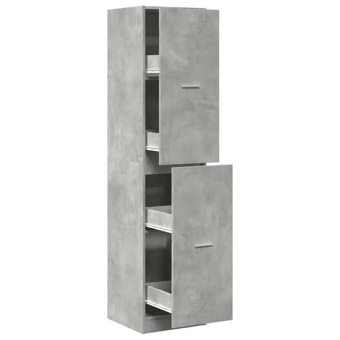 vidaXL Armario botiquín madera ingeniería gris hormigón 40x41x144,5 cm (2)