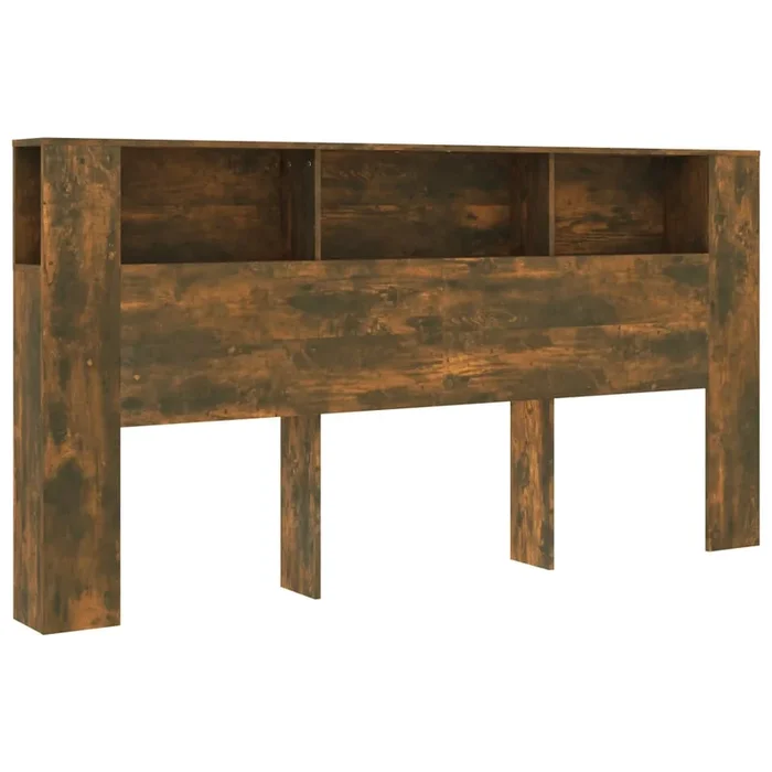 vidaXL Armario cabecero roble ahumado 200×18,5×104,5 cm