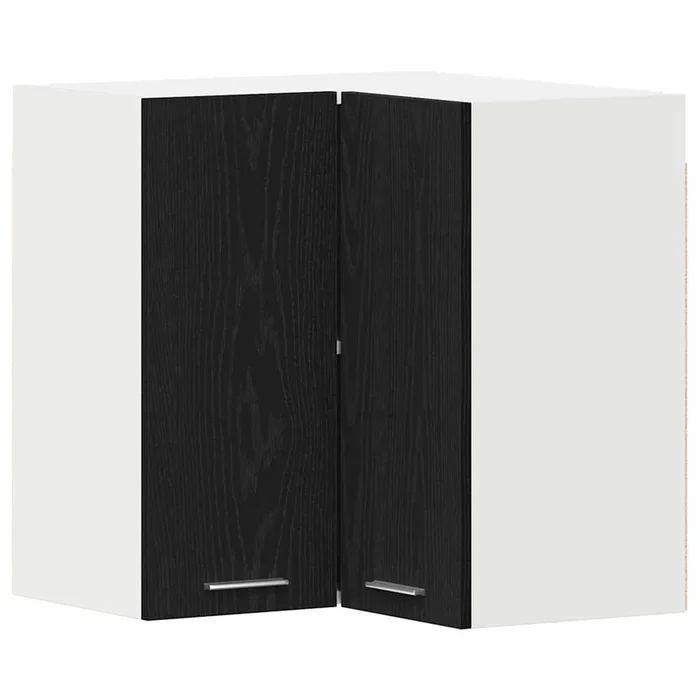 vidaXL Armario Colgante Esquinero Roble negro 57 x 57 x 60 cm