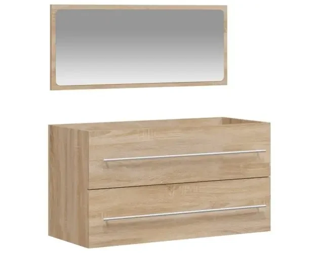 vidaXL armario de baño con espejo madera de ingeniería roble sonoma | Brico Depôt Garanzia Inclusa