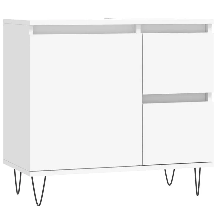 vidaXL Armario de baño madera contrachapada blanco 65x33x60 cm (5)